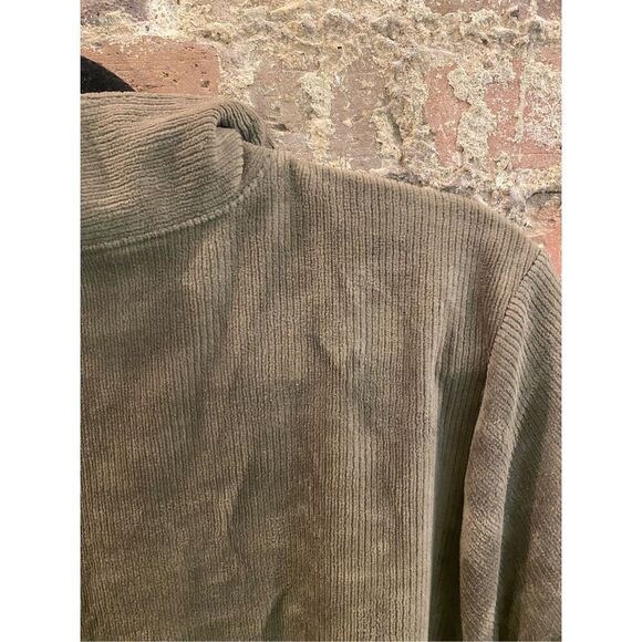 Lands’ End Super Soft Taupe Ribbed 1/4 Zip Long Sleeve Light Sweatshirt Women’s - Picture 7 of 16